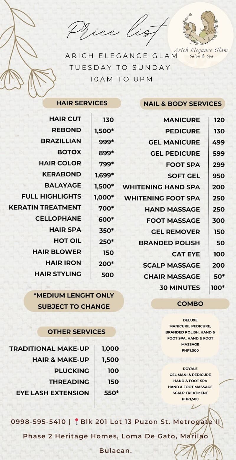Arich Elegance Glam Salon and Spa Marilao photo