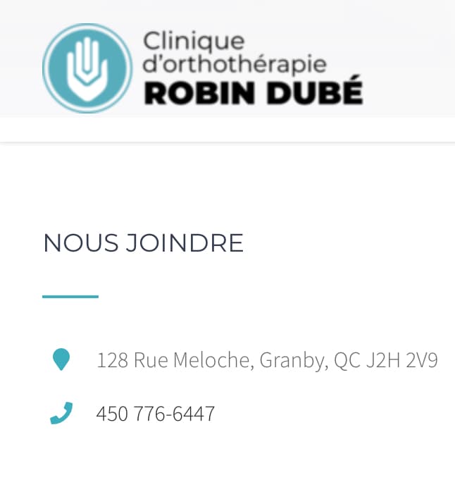 Clinique d'Orthothérapie Robin Dubé Granby photo