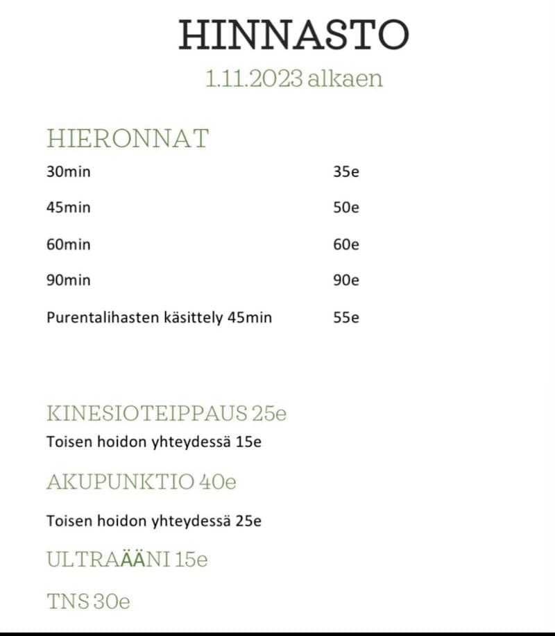 Koulutettu hieroja Heidi Vakkuri Tornio photo