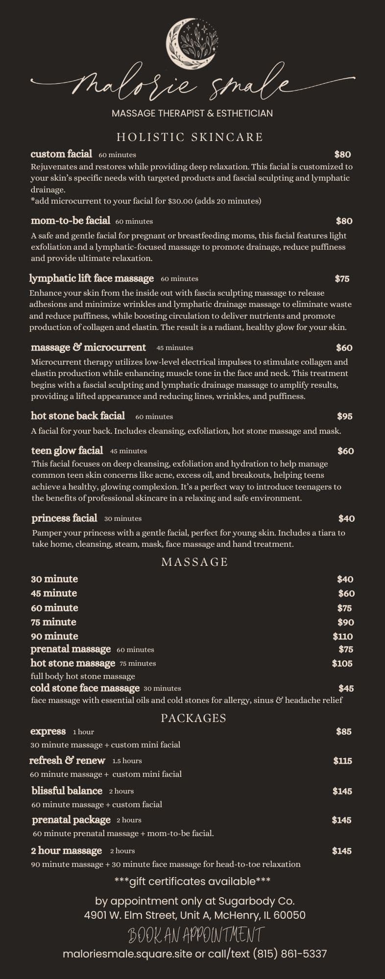 Malorie Smale, massage therapist & esthetician McHenry photo