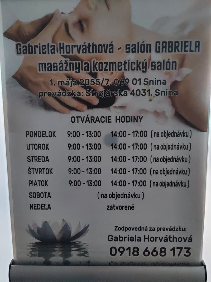 Masážny a kozmetický salón GABRIELA Snina photo