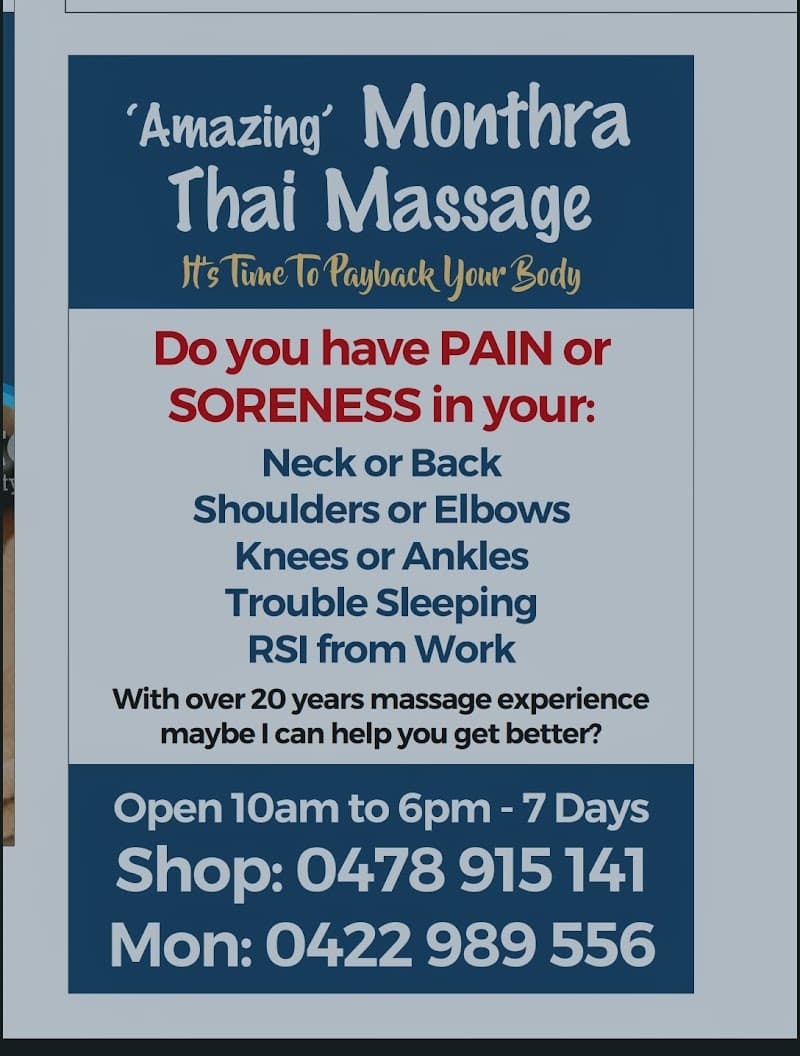 Monthra thai massage sunshine coast Nambour photo