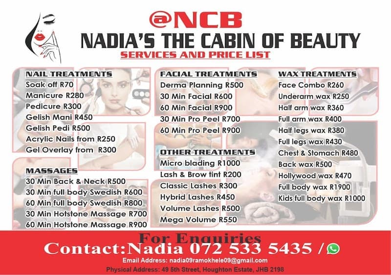 Nadia's The Cabin of Beauty Johannesburg photo