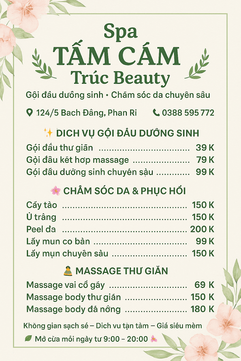 Spa TẤM CÁM - Spa Phan Rí Huyện Tuy Phong photo