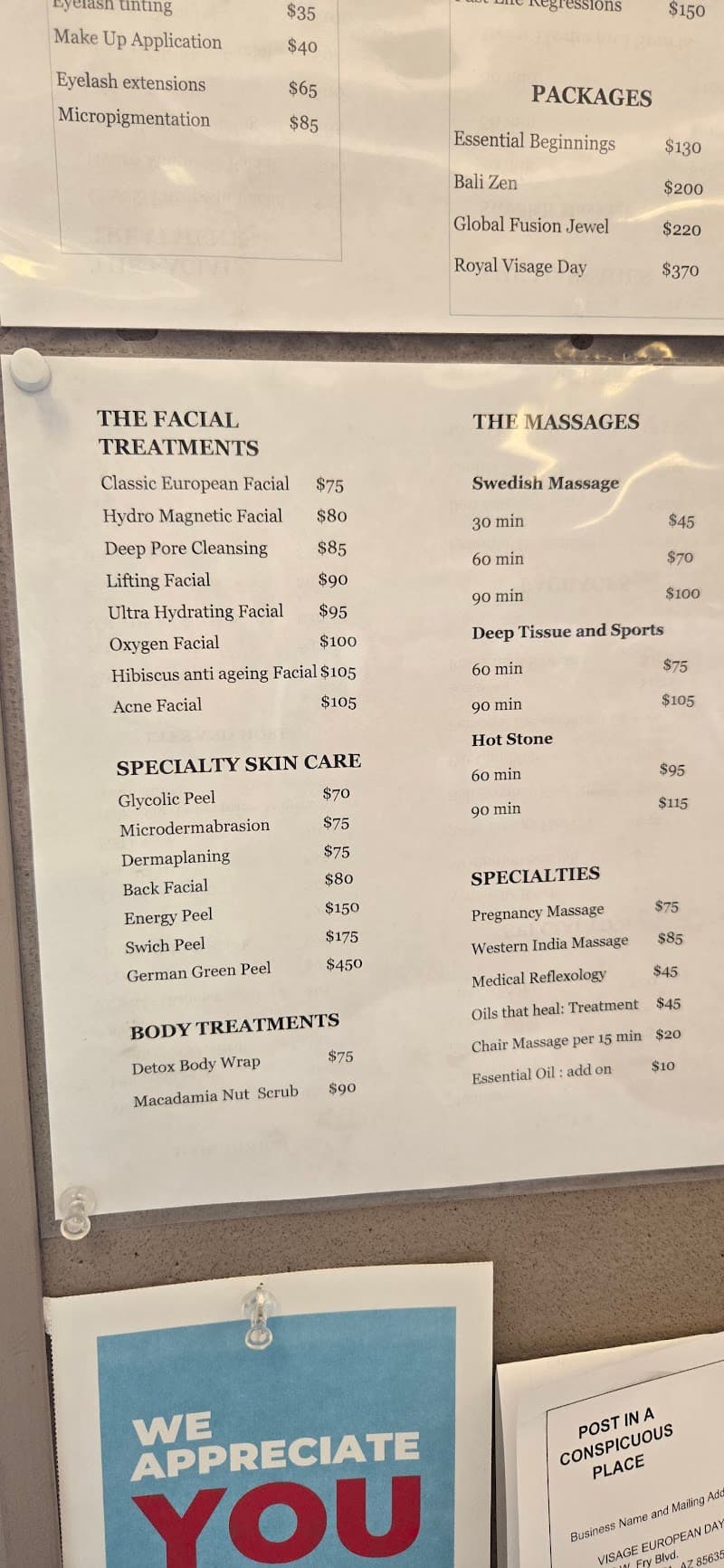 Visage European Fusion Day Spa Sierra Vista photo