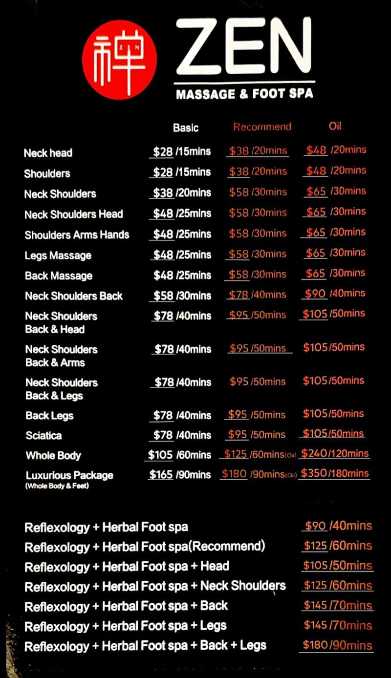 Zen Massage and Foot Spa Auckland photo